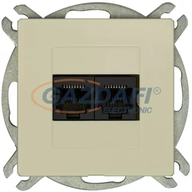 GREENLUX GXKP650 PREMIUM 2 PC M-C Dupla kommunikációs csatlakozóaljzat 2x8pin (2xRJ45) elefántcsont GREENLUX GXKP650 PREMIUM 2 PC M-C Dupla kommunikációs csatlakozóaljzat 2x8pin (2xRJ45) elefántcsont