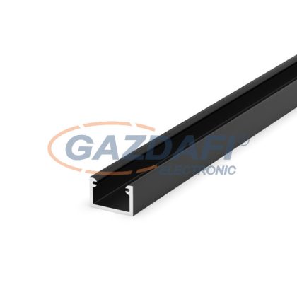   GREENLUX GXLP085 Alumínium profil (E2) max. 8mm széles LED szalagokhoz, felületre telepítéshez lakkozott fekete