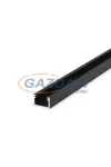 GREENLUX GXLP086 Alumínium profil (E2) max. 8mm széles LED szalagokhoz, felületre telepítéshez lakkozott fekete