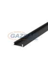 GREENLUX GXLP096 Alumínium profil (E1), nagyon vékony, max. 12mm széles LED szalagokhoz, felületre telepítéshez lakkozott fekete