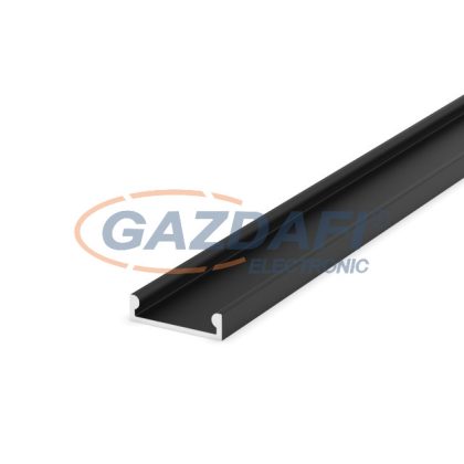   GREENLUX GXLP096 Alumínium profil (E1), nagyon vékony, max. 12mm széles LED szalagokhoz, felületre telepítéshez lakkozott fekete