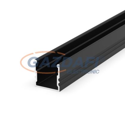   GREENLUX GXLP105 Alumínium profil (E3), magas, max. 12mm széles LED szalagokhoz, felületre telepítéshez lakkozott fekete