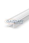 GREENLUX GXLP114 Alumínium profil (F1), mély, max. 12mm széles LED szalagokhoz, süllyeszthető lakkozott fehér