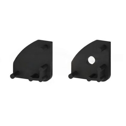   GREENLUX GXLP313 Műanyag végzáró szett V profilhoz fekete