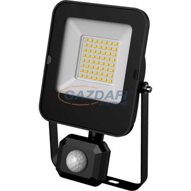 GREENLUX GXLR054 ALFA PIR SMD 30W LED reflektor mozgásérzékelővel 3000lm 6000K 220-240V A++ -> A fekete  IP44