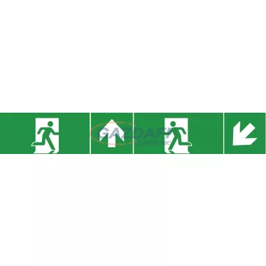 GREENLUX GXNO053 piktogramok GXNO052-re/GXNO058-ra történő felragasztásra  400x100mm