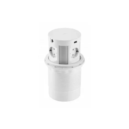 GTV AE-BPW4S120P-10 Süllyesztett irodai hosszabbító COMFORT PLUS 120mm, 4x schuko aljzat, 2xUSB. 2xRJ45, indukciós töltő 5W, kábel 1,5 m, fehér GTV AE-BPW4S120P-10 Süllyesztett irodai hosszabbító COMFORT PLUS 120mm, 4x schuko aljzat, 2xUSB. 2xRJ45, indukciós töltő 5W, kábel 1,5 m, fehér