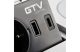 GTV AE-PB1FAVAP-53 Átmenő asztali konnektor AVARO PLUS, 1x francia aljzat,USB A+C,indukciós töltő 5W, kábel 1,5 m,szürke