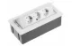 GTV AE-PBSC3GU-53 Négyszögletű felugró táp- és csatlakozóaljzat SOFT, 3xFRANCIA, AC220-240V, 50/60Hz, IP20, 1,5 m kábel, alumínium