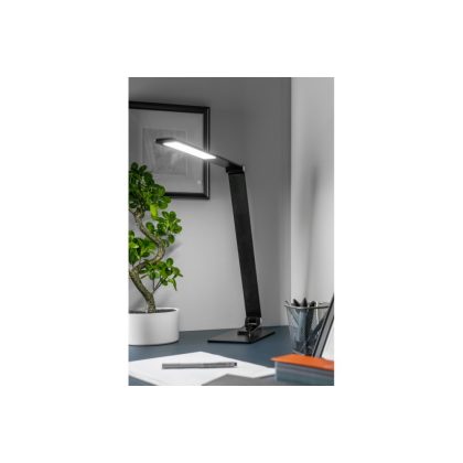   GTV LB-LON12W-10-DEC LED asztali lámpa LONEOS 12W, 700lm, AC220-240V, 3-CCT, 5-lépések elsötétülve,RA>80,USB,fekete