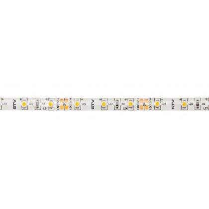   GTV LD-3528-300-20-CB LED szalag FLASH 3528, 60 LEDs/m, 3200K, 4,8 W/m, 300 lm/m, 12VDC, IP20, 8 mm, roll 5 m