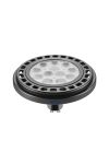 GTV LD-ES11101-40 LED izzó 12W, ES111, 4000K 12xPOWER LED, fekete, GU10,sugárzási szög 120°, 230V, 850 lm,tejes üveg, magassága 65mm