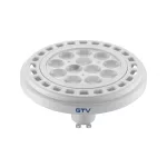  GTV LD-ES11110-30 LED izzó 12W, ES111, 3000K,12xPOWER LED, FEHÉR, GU10, sugárzási szög 45°, 230V, 950 lm,átlátszó üveg, magassága 65mm