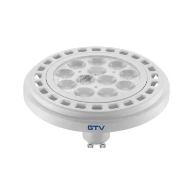 GTV LD-ES11115-40 LED izzó 12W, ES111, 4000K, 12xPOWER LED, FEHÉR, GU10, sugárzási szög 120°, 230V, 850 lm, tejes pohár, magasság 65mm