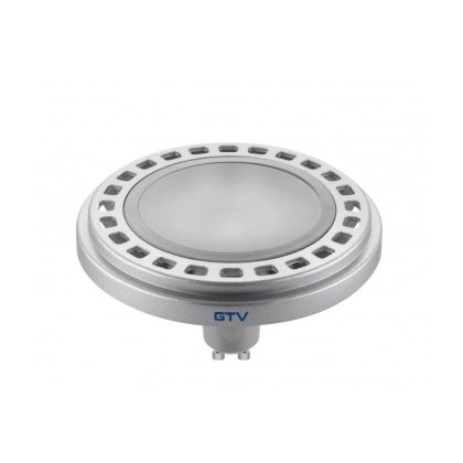   GTV LD-ES11175-40 LED izzó 12W, ES111, 4000K, 12xPOWER LED, SZÜRKE, GU10,sugárzási szög 120°, 230V, 850 lm, tejes pohár, magasság 65mm