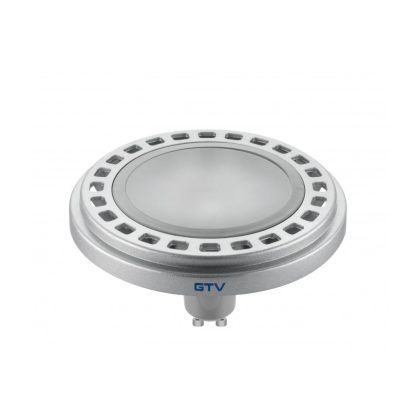  GTV LD-ES11177-30 LED izzó 12W, ES111, 3000K 12xPOWER LED, SZÜRKE, GU10, sugárzási szög 45°, 230V, 950 lm, átlátszó üveg, magasság 65mm