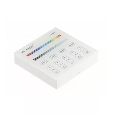 GTV LD-KONML-WRGB-PAN LED érintőpad, elemmel működő 4-4 zónás érintéspanel RGBW, hatótávolság max. 30 m, IP20, akkumulátor 2x AAA 1,5V