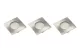 GTV LD-KWP27ZB-53 3-as készlet négyzet alakú beágyazott LED lámpatestek MARBELLA 3528SMD, 3x1,5W, 27 diódák, 230VAC, 6400K