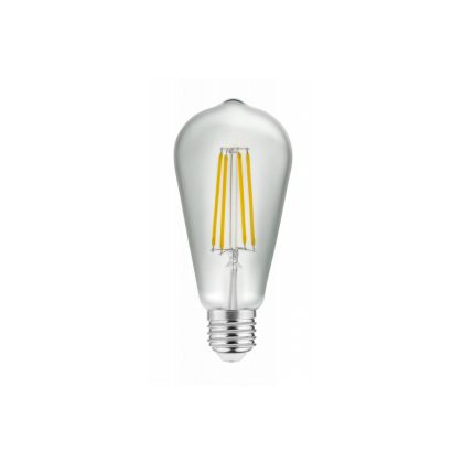   GTV LD-ST64FL4-30 LED izzó 6W, ST64, E27, 3000K, izzószálas, AC220-240V/ 50-60Hz, RA>80, 360°, 600 lm