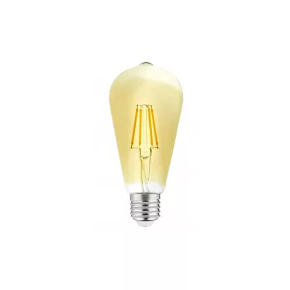   GTV LD-ST64FV4-30 LED izzó 4W, ST64, E27, 3000K izzószálas, VINTAGE, AC220-240V, sugárzási szög 360°, 400lm, 43mA