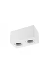 GTV OS-AV80160KW2-10 Mennyezeti lámpa AVEIRO DUO, alumínium, 160x80x85mm, IP20, max 2x20W, négyzet alakú, fehér