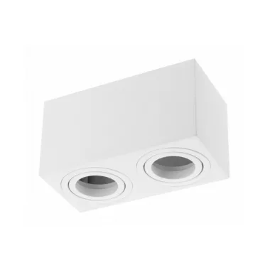 GTV OS-AVB80160KW2-10 Mennyezeti lámpatest AVEIRO DUO BIS, alumínium, 160x80x90mm, IP20, max 20W*2, négyzet, fehér
