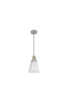GTV OS-KAL-E27-16-DEC Mennyezeti lámpatestek KALIOPE,8143,AC220-240V,50/60Hz,1*E27,max.40W,IP20,  Átmérő 18 cm, single, szürke/arany