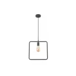   GTV OS-LI-E27-10-DEC Mennyezeti szerelvény LIJA,2614 négyzet,AC220-240V,50/60Hz,1*E27, max.40W, r.29cmx10cm, single, fekete