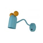   GTV OS-MOUSW-25-DEC fali lámpatest kapcsolóval, 9485, MAX250V, 50/60HZ, 1*E27, MAX.25 W, IP20, átmérő 8 CM, kék