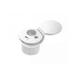   GTV AE-BPW1SACP-10 Süllyesztett asztali töltő aljzat Charger Plus, USB A+C, HDMI, RJ45, 1,5m kábel