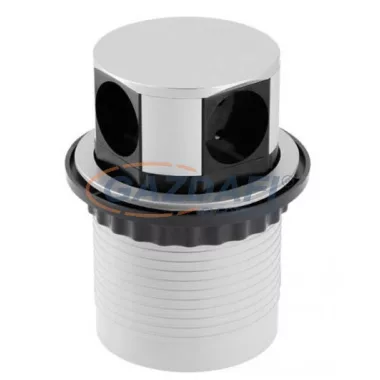 GTV AE-BPW3S100U-53 Asztalba süllyeszthető elosztó, 3xSCHUKO, 2xUSB, IP20, 3600W, 1,5m