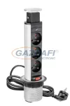 GTV AE-BPW3S60-80 Süllyeszthető elosztó 3 alj, AC220-240V, 3600W, IP20, 1,5m SCHUCKO