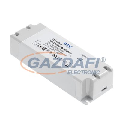   GTV LD-ZAS24PRO80W-30 LED tápegység 80W, 220-240AC bemenet, 50/60Hz, 12VDC kimenet IP20, 180x52x42x176x30 mm