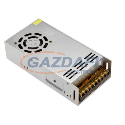   GTV LD-ZAS350-NW LED tápegység 350W, 175V-260VAC bemenet, 47-63Hz, 12VDC kimenet IP20, 197x98x50 mm