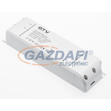 GTV LD-ZAS75W-30 LED tápegység 75W, 220-240AC bemenet, 50/60Hz, 12VDC kimenet IP20, 180x52x42x176x30 mm
