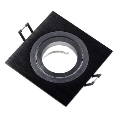 GTV OP-OPRKW1-20 Süllyesztett négyzet alakú spot lámpatest, MORENA, fekete színben