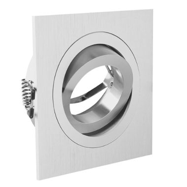 GTV OP-OPRKW1-80 Süllyesztett négyzet alakú spot lámpatest, MORENA, ezüst színben