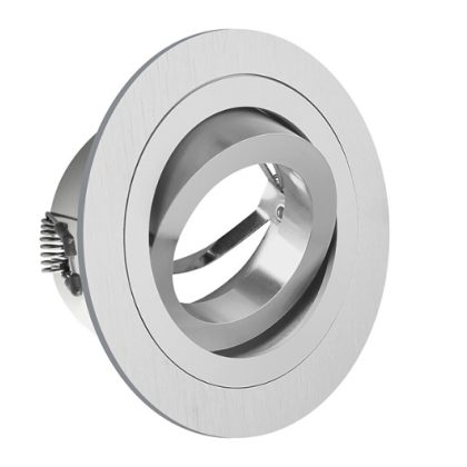   GTV OP-OPROK1-80 Süllyesztett kerek spot lámpatest, MORENA, ezüst színben