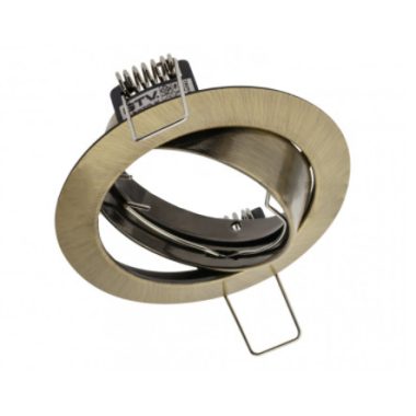 GTV OP-PRAN5-30 Süllyesztett kör spot lámpatest, antik réz, billenthető, IP20