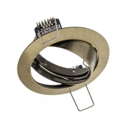   GTV OP-PRAN5-30 Süllyesztett kör spot lámpatest, antik réz, billenthető, IP20