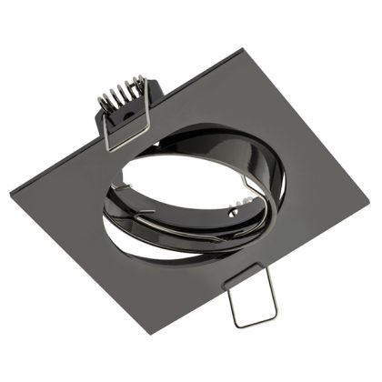   GTV OP-PRAN6-21 Süllyesztett négyzet alakú spot lámpatest, fekete króm színben