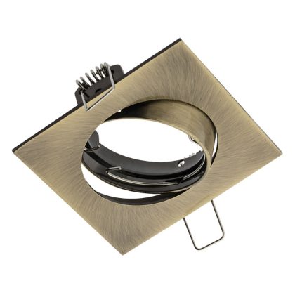   GTV OP-PRAN6-30 Süllyesztett négyzet alakú spot lámpatest, antik arany színben