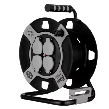   Gao 0010110412 Kábeldob, üres műanyag, max.: 50m kábel 4 dugalj IP44