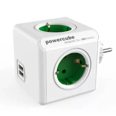 1202GN/DEOUPC Power Cube Original USB, zöld