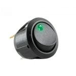 AK 12 Kapcsoló 12V 1ák zöld LED