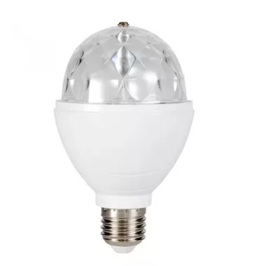 DL 4/27 Diszkó lámpa, forgó RGB LED, 3W