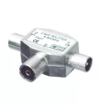 FS 27 Koax elosztó   1alj-2dugó,fém