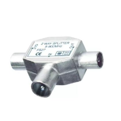 FS 28 Koax elosztó   1dugó-2alj,fém