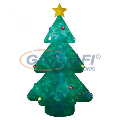   HOME KD 240 K Felfújható karácsonyfa, 240 cm, belső LED projektorral