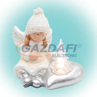 HOME KDC 13 Kerámia figura, angyal világító fenyővel